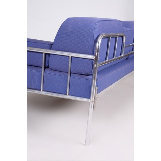 Image 1 of Canapé Bauhaus bleu vintage, années 1930