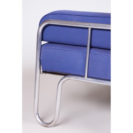 Image 1 of Canapé Bauhaus bleu vintage, années 1930