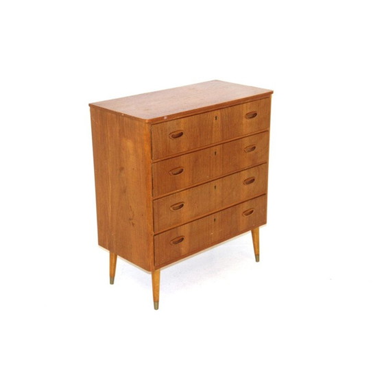 Image 1 of Commode vintage en teck et hêtre, Suède 1950
