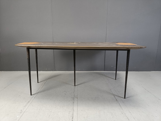 Image 1 of Table de salle à manger faite à la main, 1990S