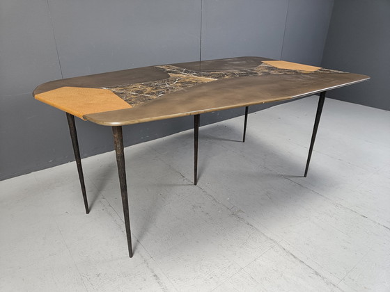 Image 1 of Table de salle à manger faite à la main, 1990S