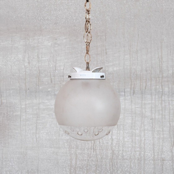 Image 1 of Lampe suspendue vintage en verre bicolore, Allemagne, années 1900