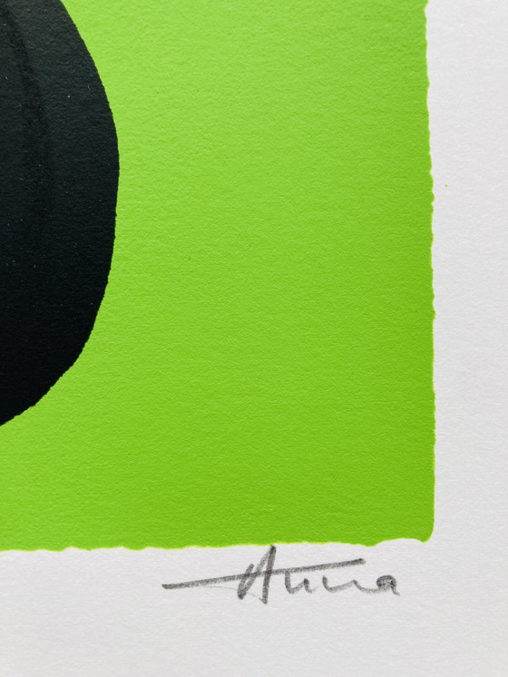 Image 1 of Anna - Sérigraphie Vache - Vert clair