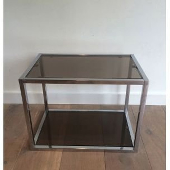 Image 1 of Paire de tables basses en verre fumé 1970