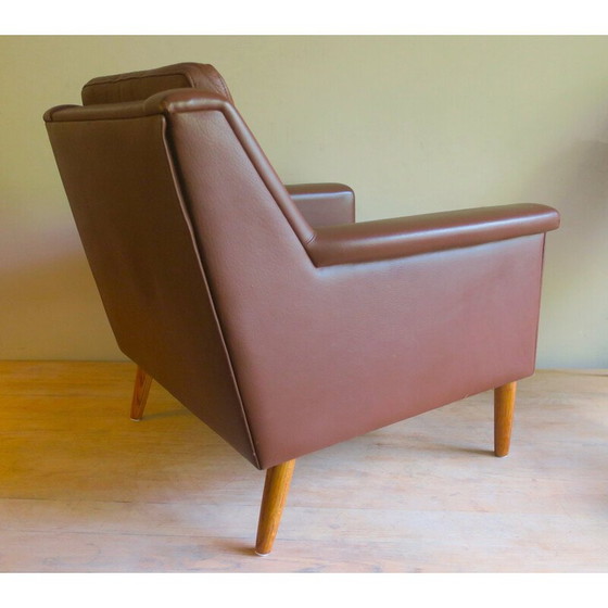 Image 1 of Fauteuil en cuir vintage, Danemark 1960