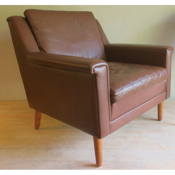 Image 1 of Fauteuil en cuir vintage, Danemark 1960