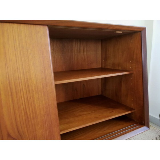 Image 1 of Buffet vintage en teck avec 2 portes coulissantes, 1960
