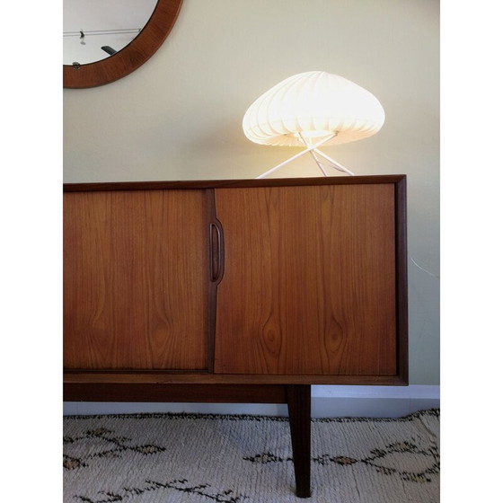 Image 1 of Buffet vintage en teck avec 2 portes coulissantes, 1960