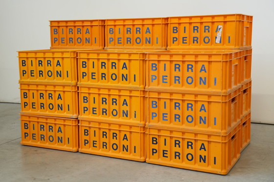 Image 1 of Vintage 1970 Birra Peroni Plastic Crate - Bière italienne à collectionner