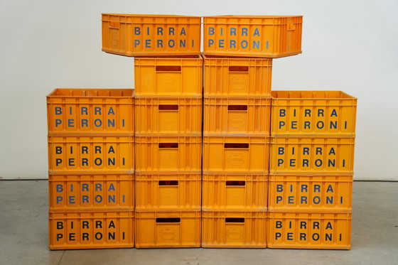 Image 1 of Vintage 1970 Birra Peroni Plastic Crate - Bière italienne à collectionner