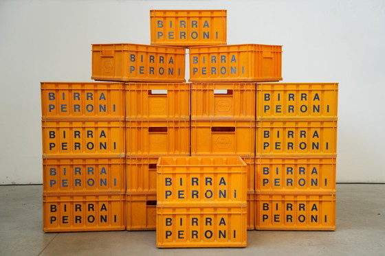 Image 1 of Vintage 1970 Birra Peroni Plastic Crate - Bière italienne à collectionner