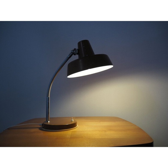 Image 1 of Lampe de table réglable vintage en chrome et métal, Tchécoslovaquie 1960