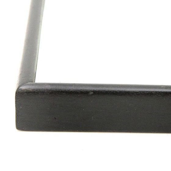 Image 1 of Miroir vintage italien à cadre noir en bois, 1950