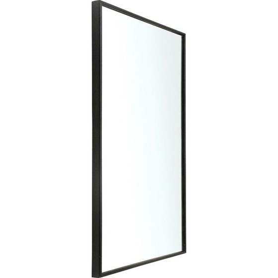 Image 1 of Miroir vintage italien à cadre noir en bois, 1950