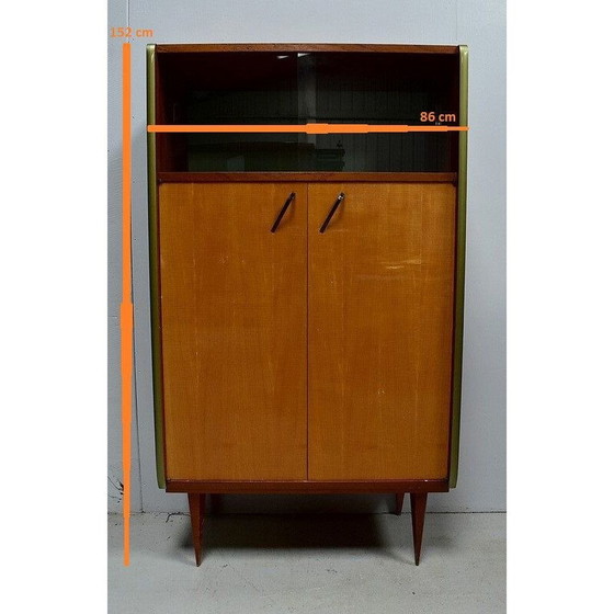 Image 1 of Meuble vintage en acajou blond et frêne clair, 1950