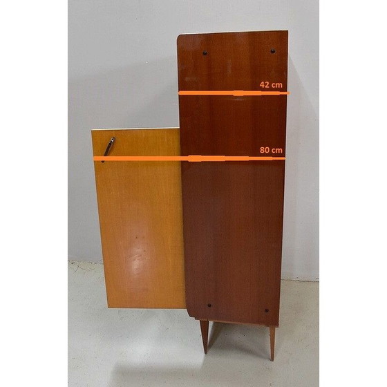 Image 1 of Meuble vintage en acajou blond et frêne clair, 1950