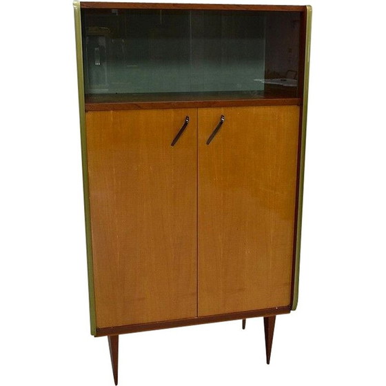 Image 1 of Meuble vintage en acajou blond et frêne clair, 1950