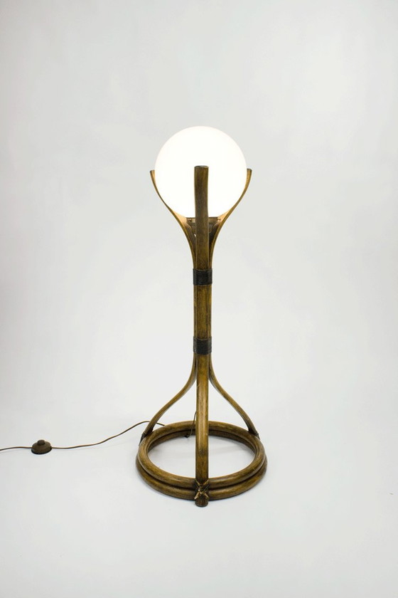 Image 1 of Lampadaire vintage en bambou 1970