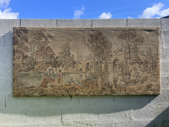 Image 1 of Tapisserie Française Panoramique Début XXème