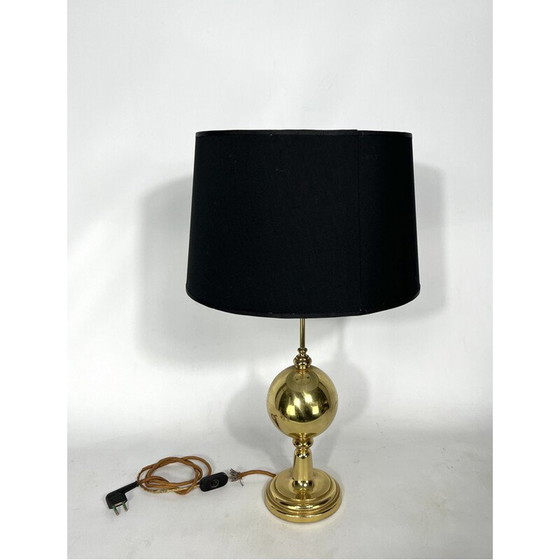 Image 1 of Lampe de table italienne en laiton du milieu du siècle, années 1950