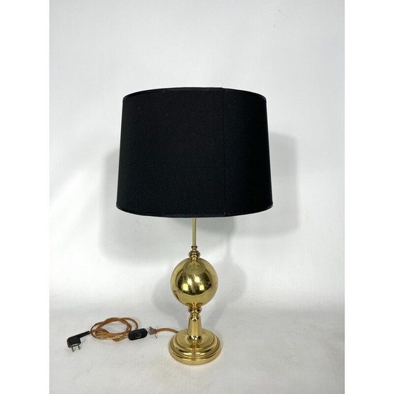Image 1 of Lampe de table italienne en laiton du milieu du siècle, années 1950