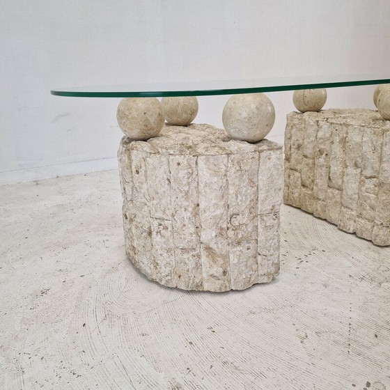Image 1 of Table basse vintage en pierre de Mactan, 1980