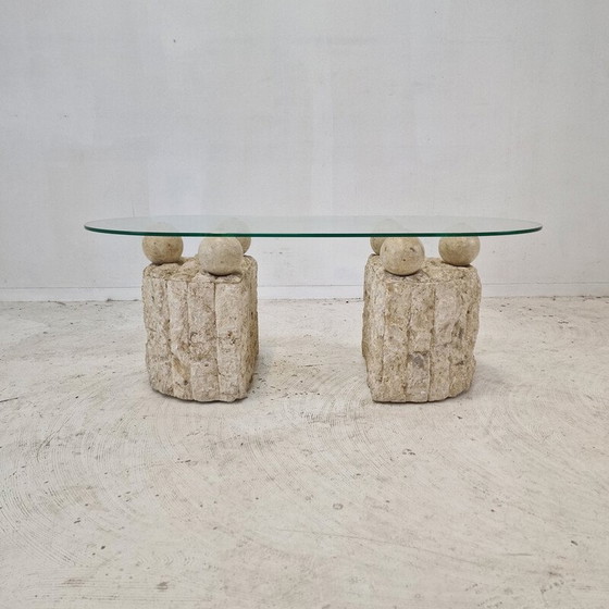 Image 1 of Table basse vintage en pierre de Mactan, 1980