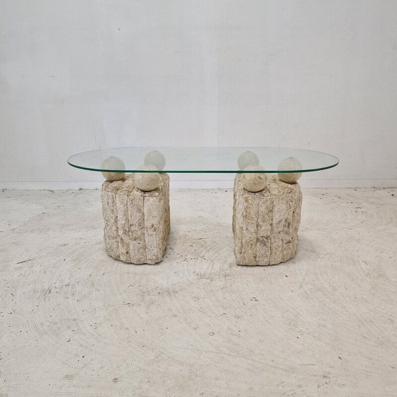 Image 1 of Table basse vintage en pierre de Mactan, 1980