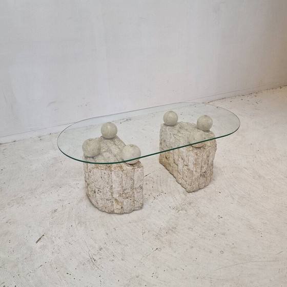 Image 1 of Table basse vintage en pierre de Mactan, 1980