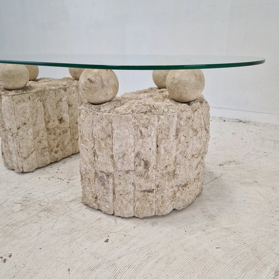 Image 1 of Table basse vintage en pierre de Mactan, 1980