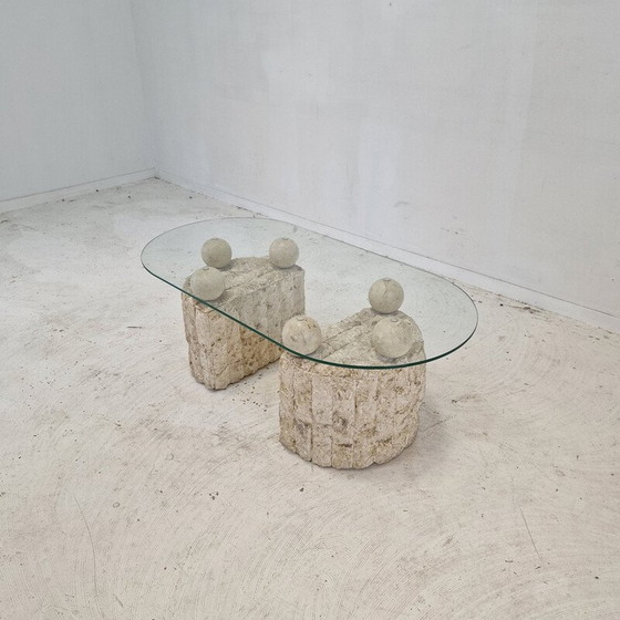 Image 1 of Table basse vintage en pierre de Mactan, 1980