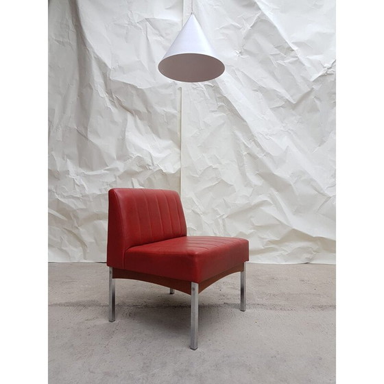 Image 1 of Fauteuil vintage en chrome et teck par Antocks Lairn, 1970