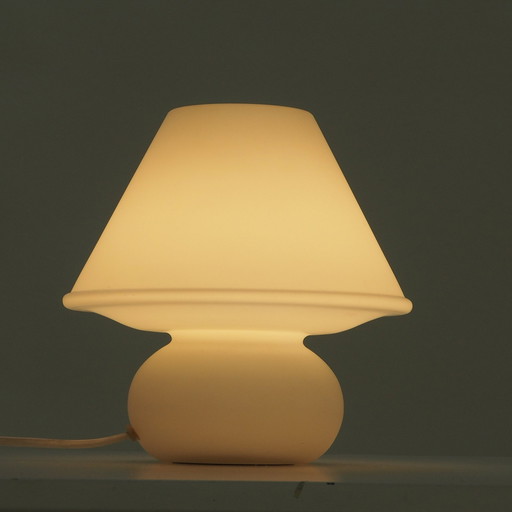 Lampe champignon en verre modèle 6249 par Glasshütte Limburg