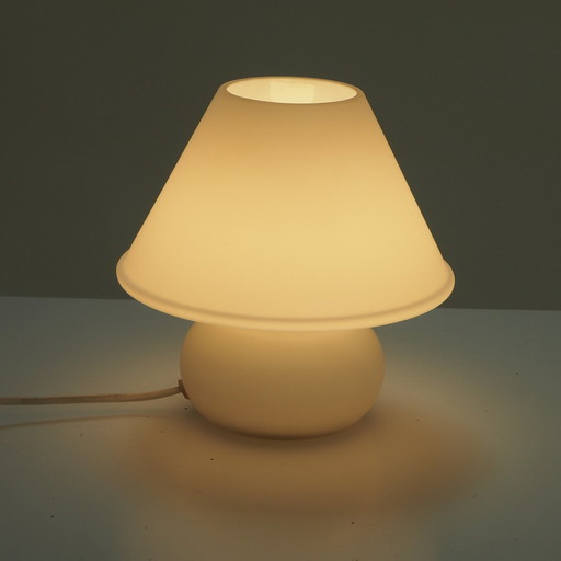 Lampe champignon en verre modèle 6249 par Glasshütte Limburg