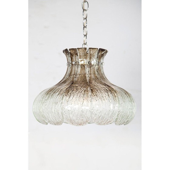Image 1 of Lampe suspendue vintage en verre murano par Carlo Nason pour Mazzega