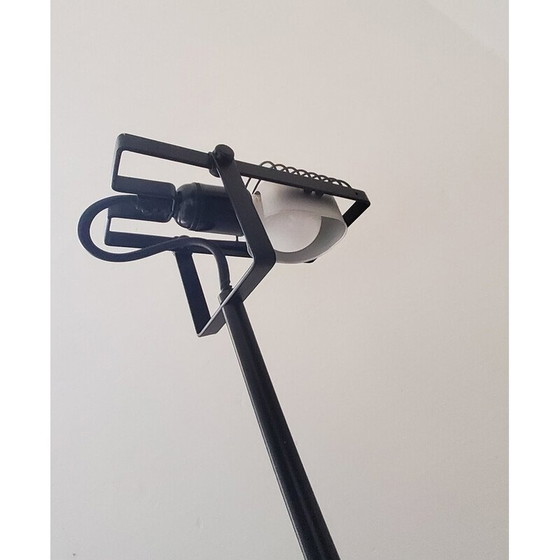 Image 1 of Lampadaire vintage "Sintesi Terra" en métal laqué noir par Ernesto Gismondi, 1970