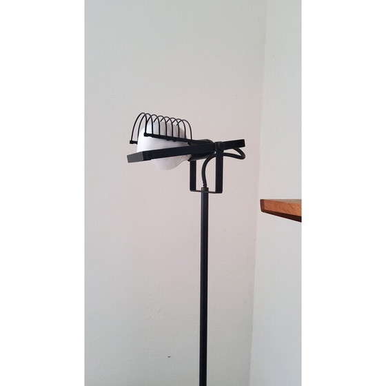 Image 1 of Lampadaire vintage "Sintesi Terra" en métal laqué noir par Ernesto Gismondi, 1970