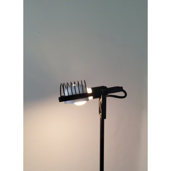 Image 1 of Lampadaire vintage "Sintesi Terra" en métal laqué noir par Ernesto Gismondi, 1970