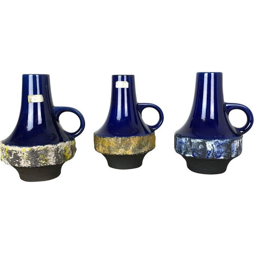 Ensemble de 3 vases en céramique vintage par Heinz Siery pour Carstens Tönnieshof, Allemagne 1970