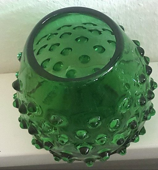 2X Vases en verre Empoli, 1970S