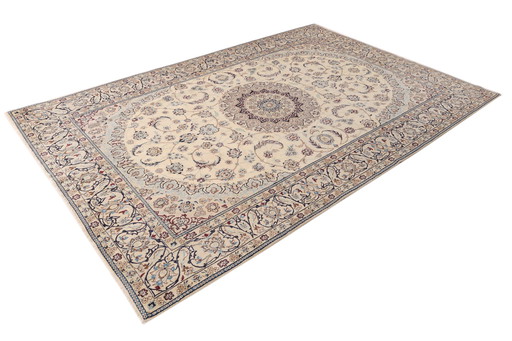 Véritable tapis nain noué à la main avec soie 3,05 X 2,08 Tapis d'Orient n° 1169