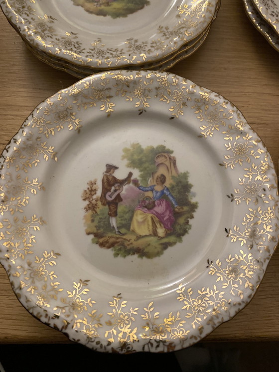 Image 1 of 19e siècle Valeram Assiette à gâteau plaquée or 24 carats