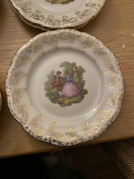 Image 1 of 19e siècle Valeram Assiette à gâteau plaquée or 24 carats