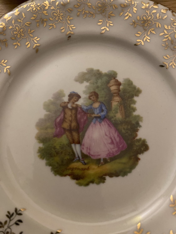 Image 1 of 19e siècle Valeram Assiette à gâteau plaquée or 24 carats