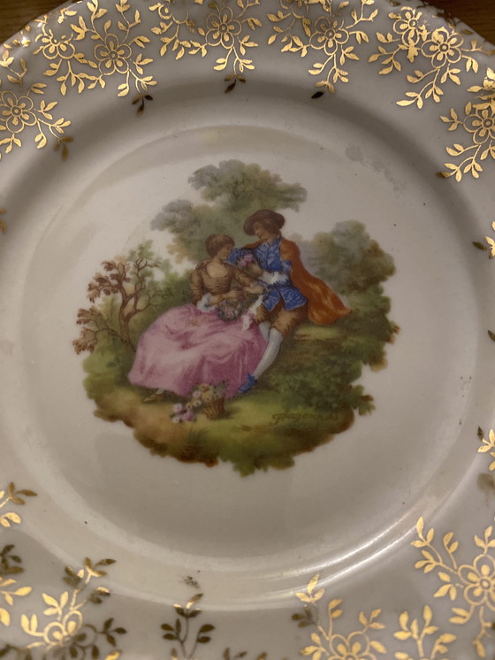 Image 1 of 19e siècle Valeram Assiette à gâteau plaquée or 24 carats