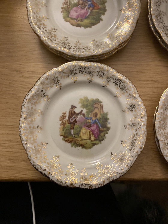 Image 1 of 19e siècle Valeram Assiette à gâteau plaquée or 24 carats