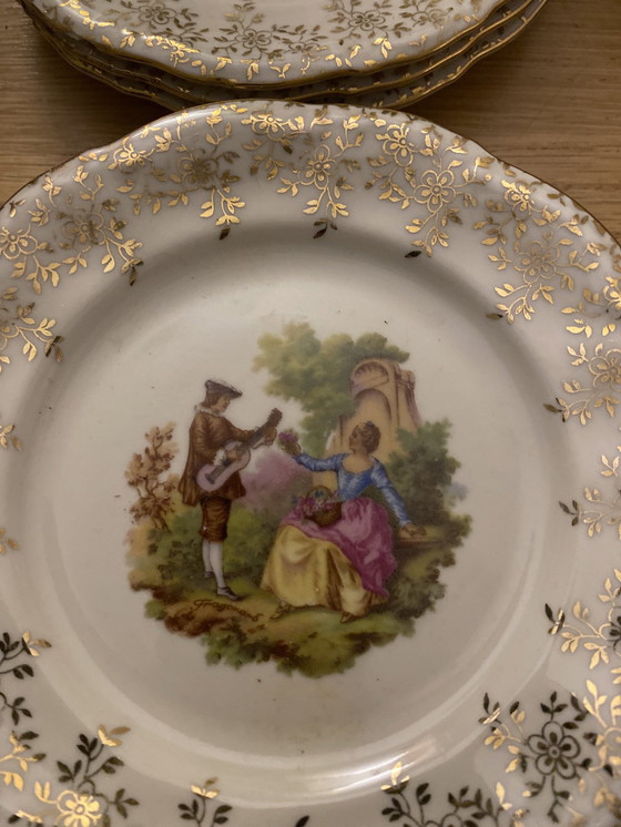 Image 1 of 19e siècle Valeram Assiette à gâteau plaquée or 24 carats