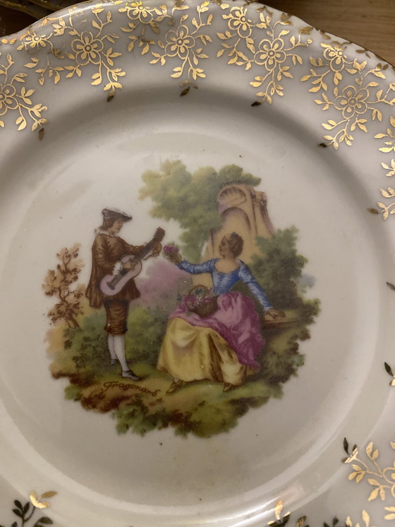 Image 1 of 19e siècle Valeram Assiette à gâteau plaquée or 24 carats