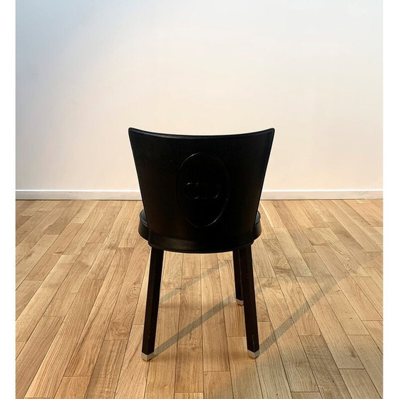 Image 1 of Chaise Vintage Tonon en bois et cuir par Christian Dior