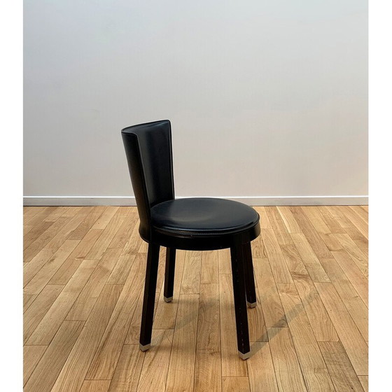 Image 1 of Chaise Vintage Tonon en bois et cuir par Christian Dior